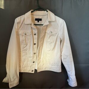 Talbots white denim jacket